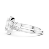 1.2 Carat Old Money Style Emerald Cut Moissanite Ring