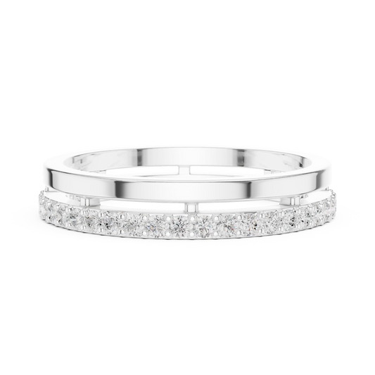 0.42 Carat - 3.63 mm Fine Moissanite Band