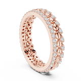 0.67 Carat - 4.4 mm round cut moissanite band