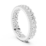 0.67 Carat - 4.4 mm round cut moissanite band