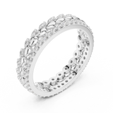 0.67 Carat - 4.4 mm round cut moissanite band