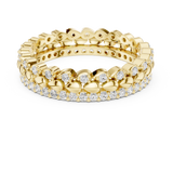 0.67 Carat - 4.4 mm round cut moissanite band