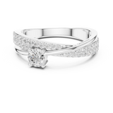 0.65 Carat Fancy Round Cut Moissanite Ring