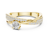 0.65 Carat Fancy Round Cut Moissanite Ring