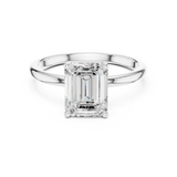 2 Carat Delicate Emerald Cut Moissanite Ring