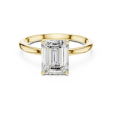2 Carat Delicate Emerald Cut Moissanite Ring