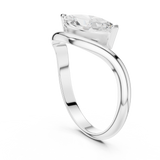 0.87 Carat Marquise Cut Elegant Moissanite Ring
