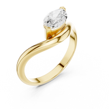 0.87 Carat Marquise Cut Elegant Moissanite Ring