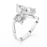 2.9 Carat Two Diamond Stone Moissanite Ring