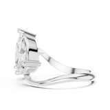 2.9 Carat Two Diamond Stone Moissanite Ring