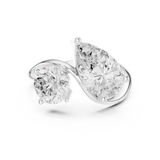 2.9 Carat Two Diamond Stone Moissanite Ring