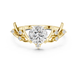 1 Carat Desginer Round Cut Moissanite Ring