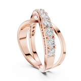 9.3 mm wide Rare Designer Moissanite Ring
