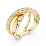 9.3 mm wide Rare Designer Moissanite Ring
