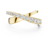 9.3 mm wide Rare Designer Moissanite Ring