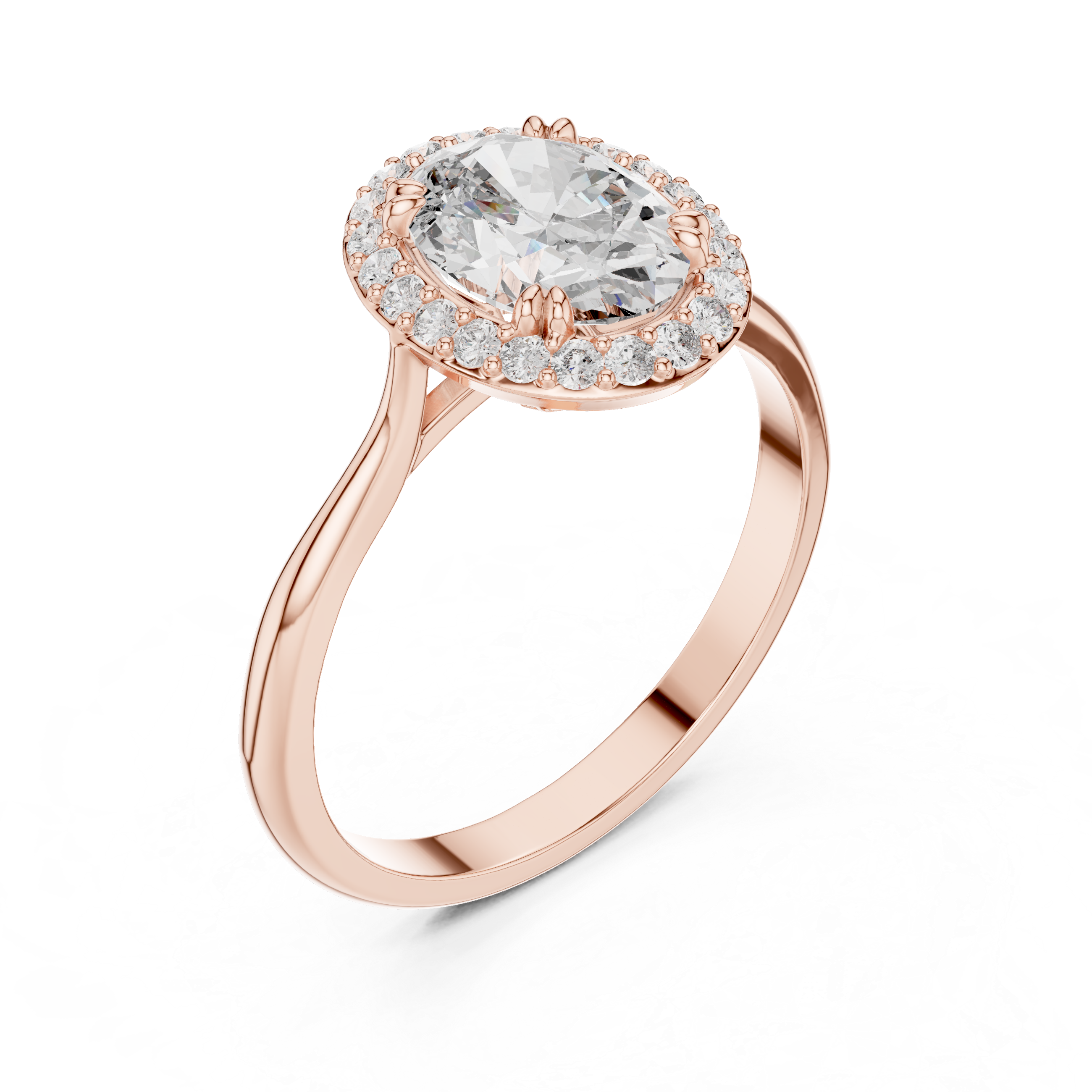 1.5 Carat Delecate Oval Cut Moissanite Ring