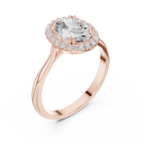 1.5 Carat Delecate Oval Cut Moissanite Ring