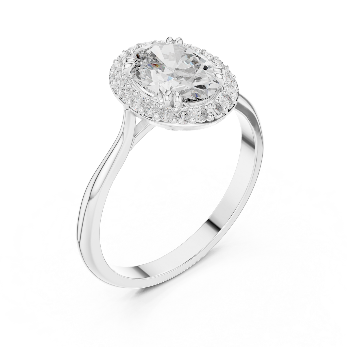 1.5 Carat Delecate Oval Cut Moissanite Ring