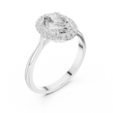 1.5 Carat Delecate Oval Cut Moissanite Ring