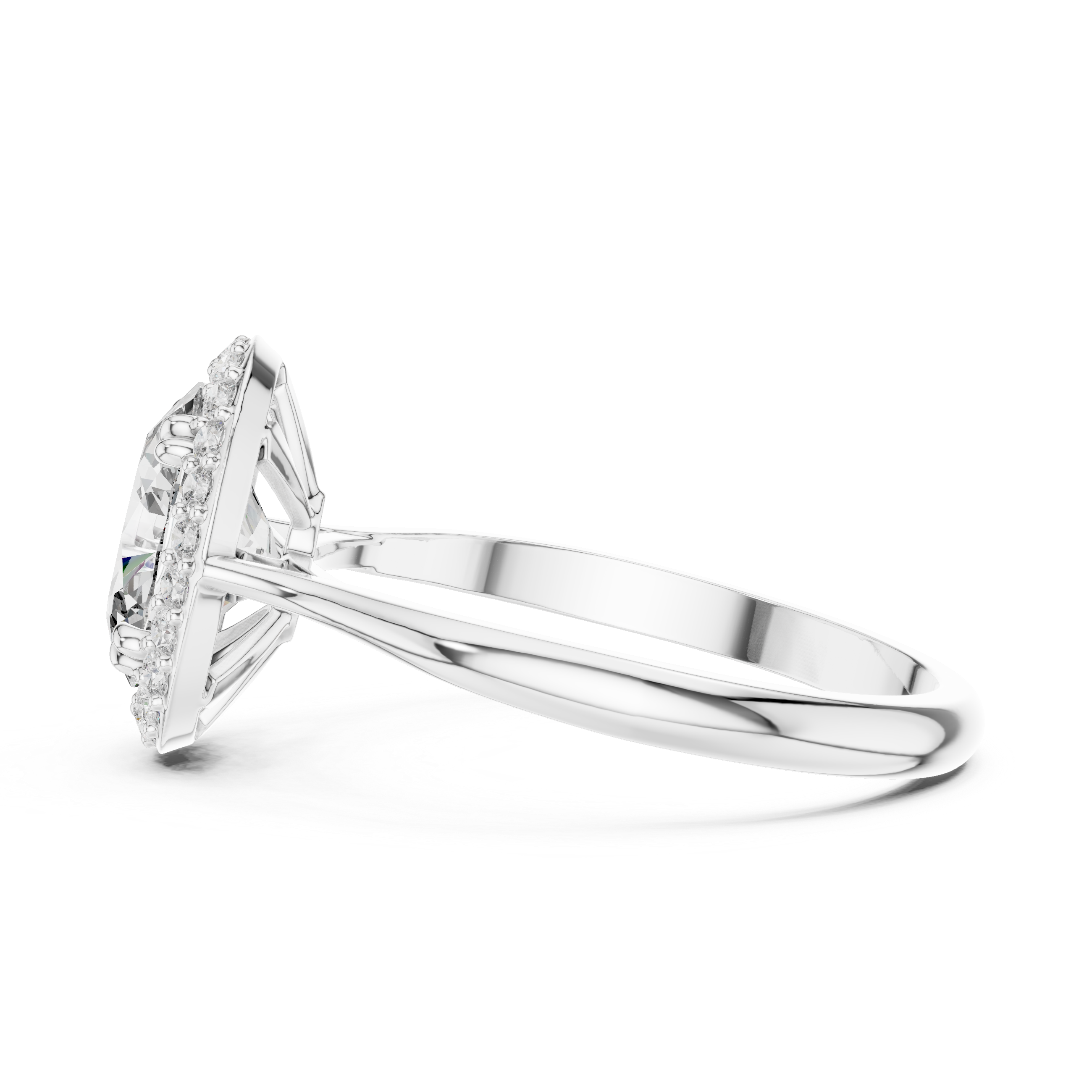 1.5 Carat Delecate Oval Cut Moissanite Ring