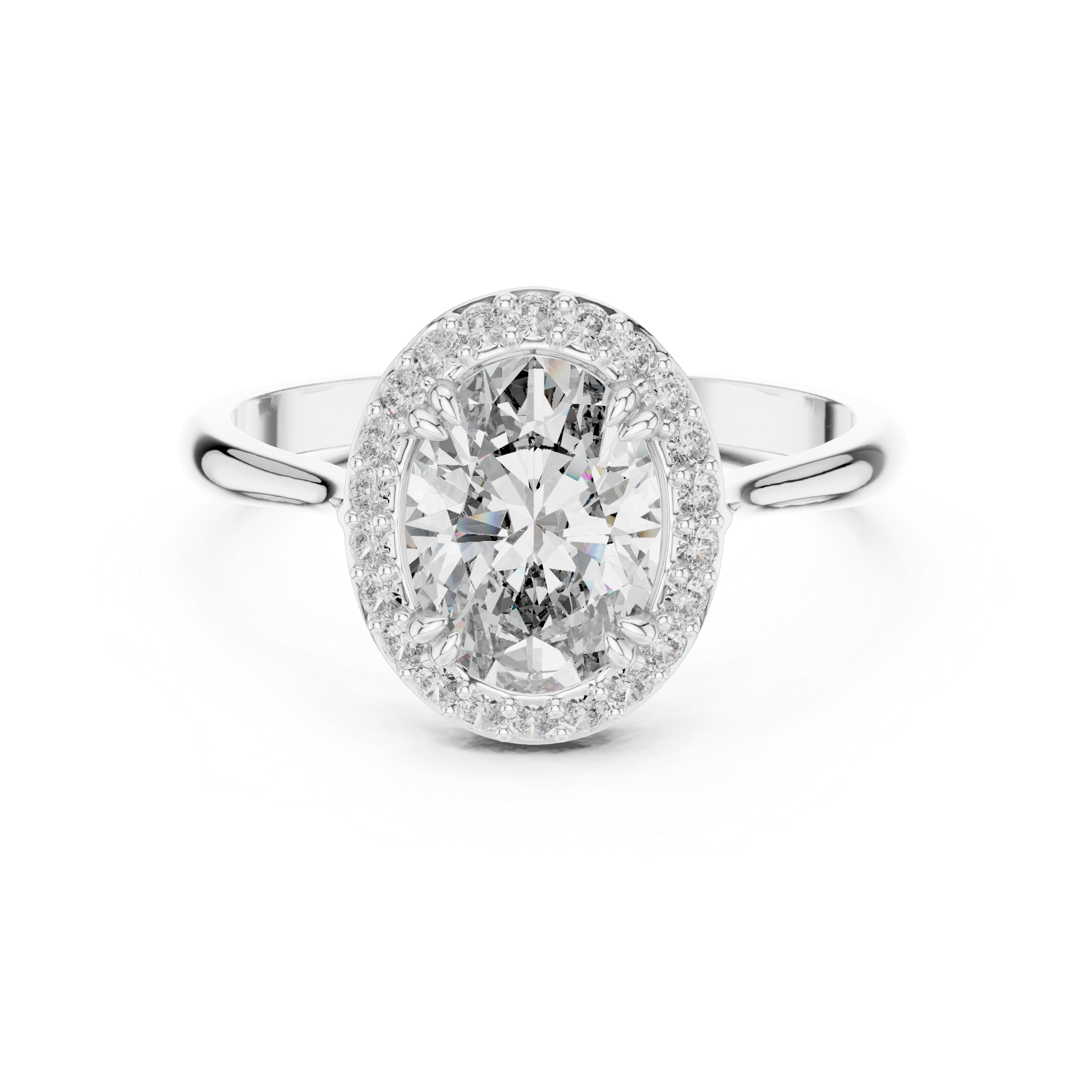1.5 Carat Delecate Oval Cut Moissanite Ring