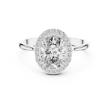 1.5 Carat Delecate Oval Cut Moissanite Ring
