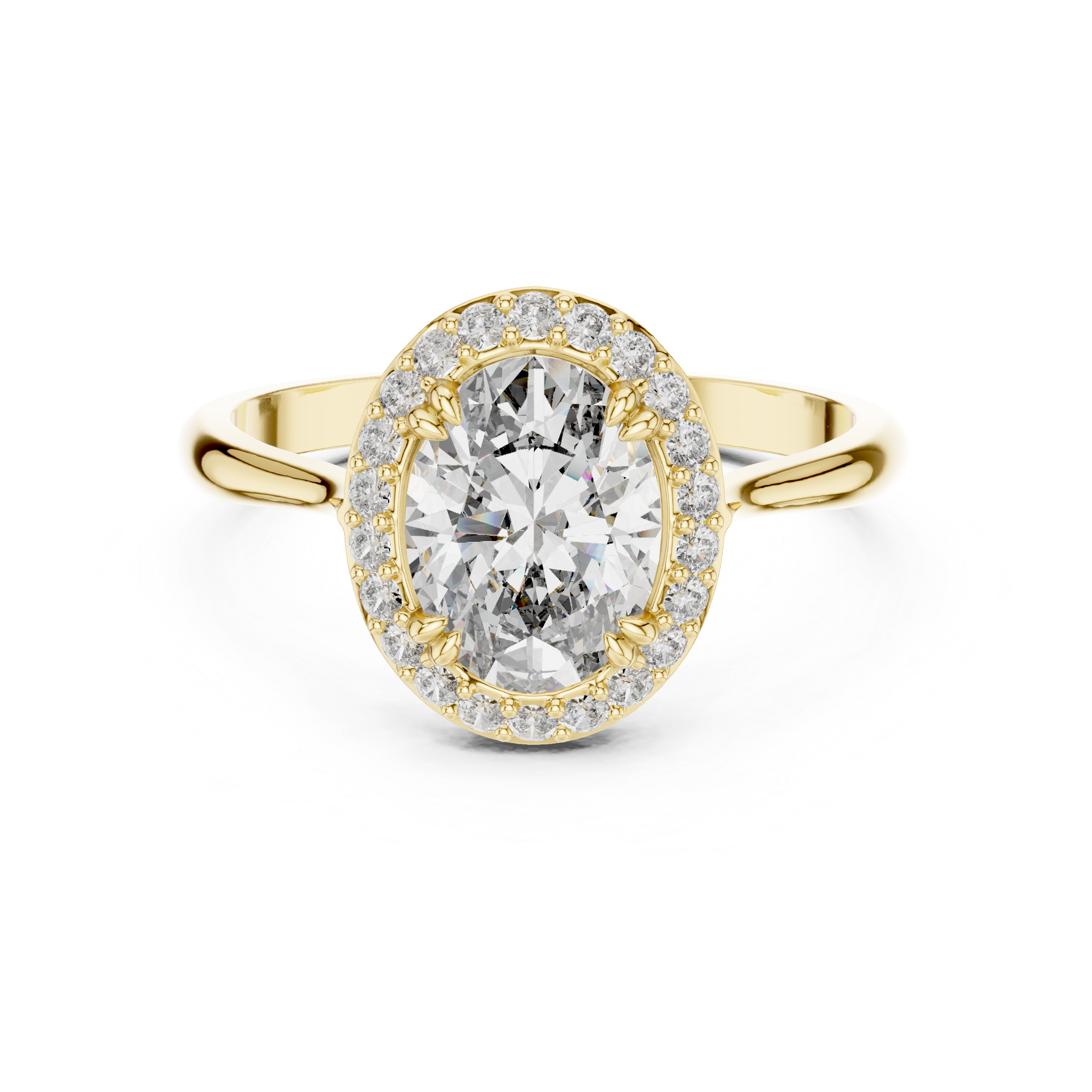 1.5 Carat Delecate Oval Cut Moissanite Ring
