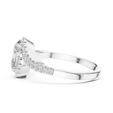 1.3 Carat Fancy Oval Cut Moissanite Ring