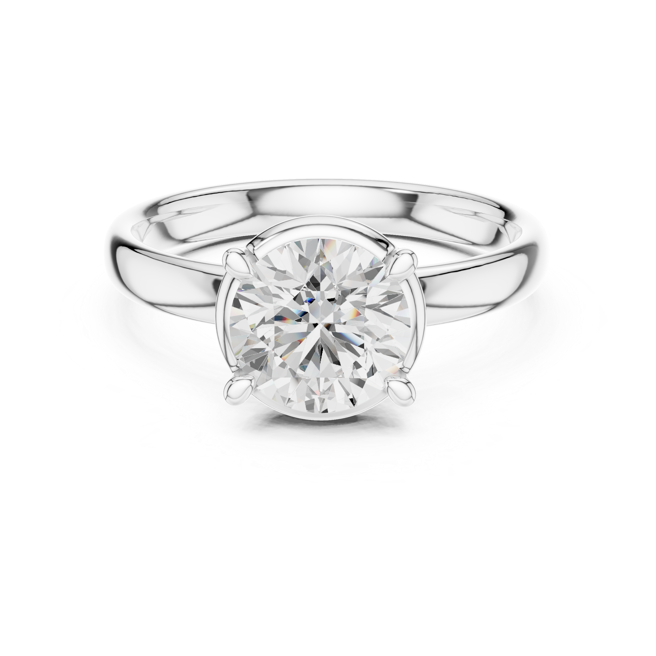 1.5 Carat Luxury Round Cut Moissanite Ring