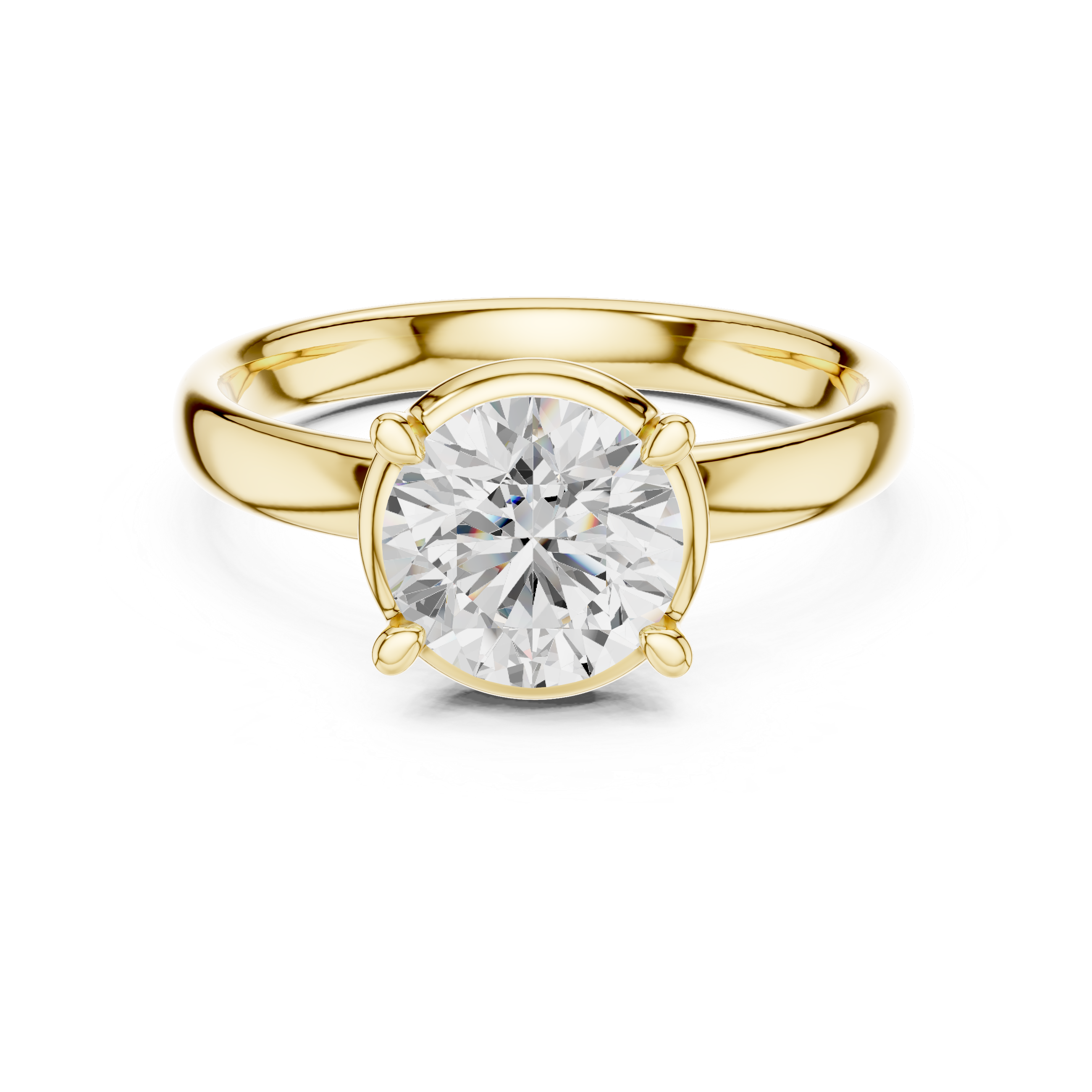 1.5 Carat Luxury Round Cut Moissanite Ring