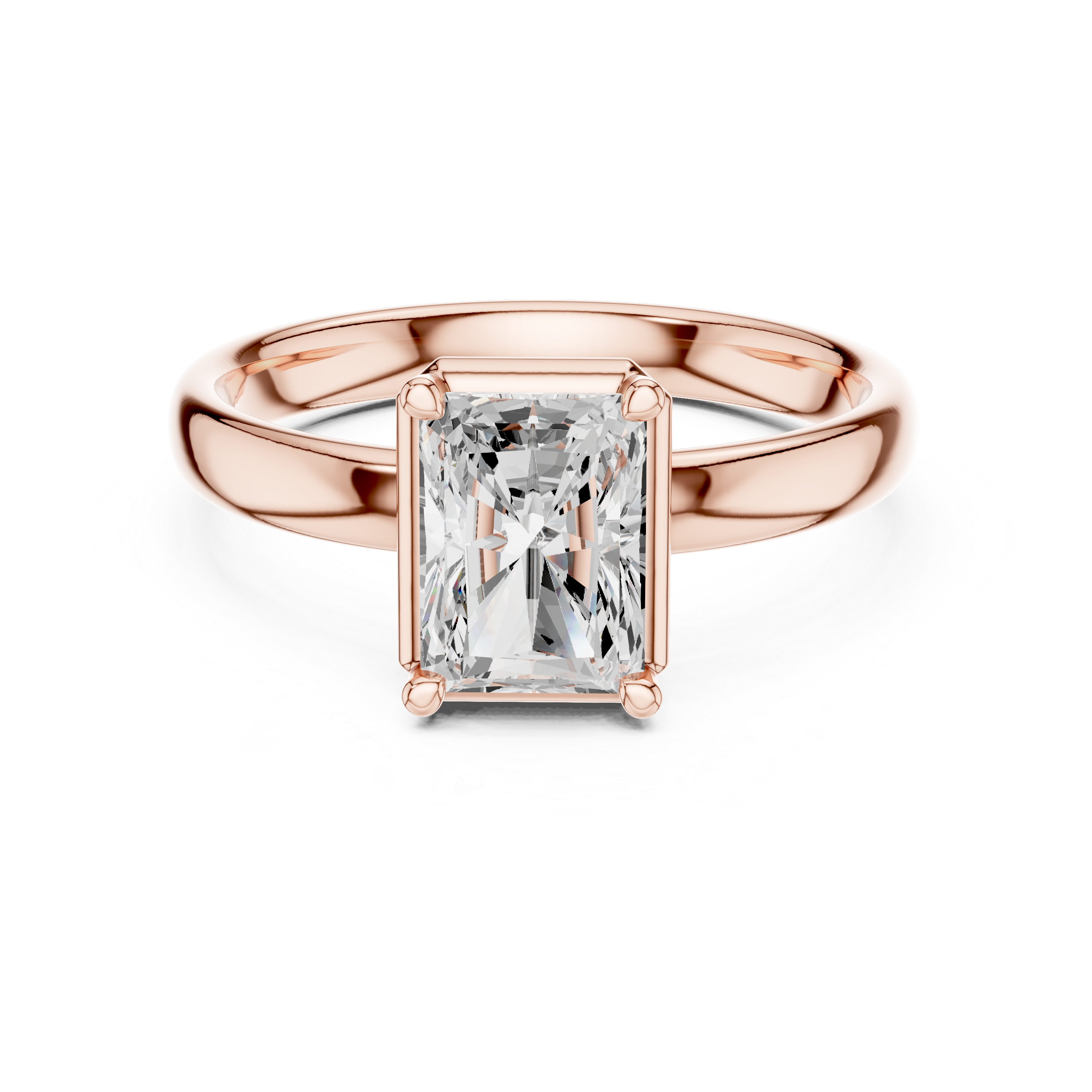 1.5 Carat Emerald Cut Moissanite Ring