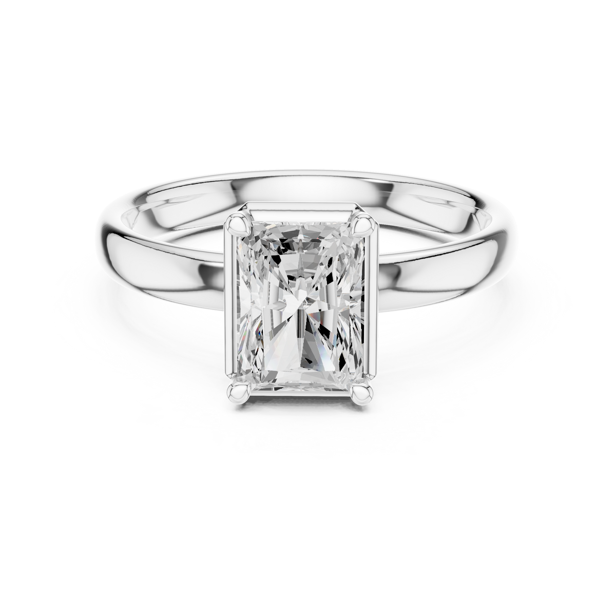 1.5 Carat Emerald Cut Moissanite Ring
