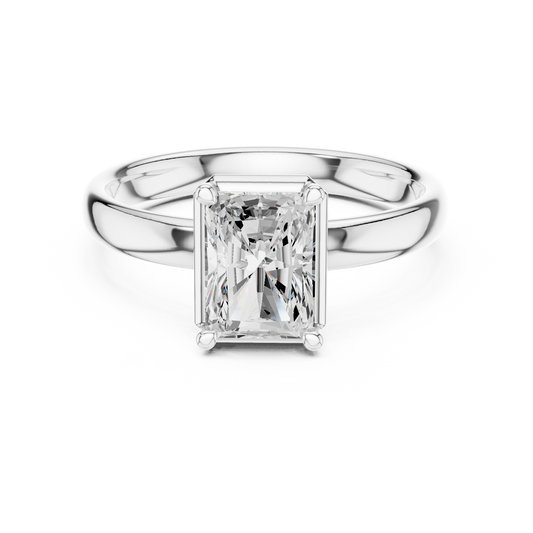 1.5 Carat Emerald Cut Moissanite Ring