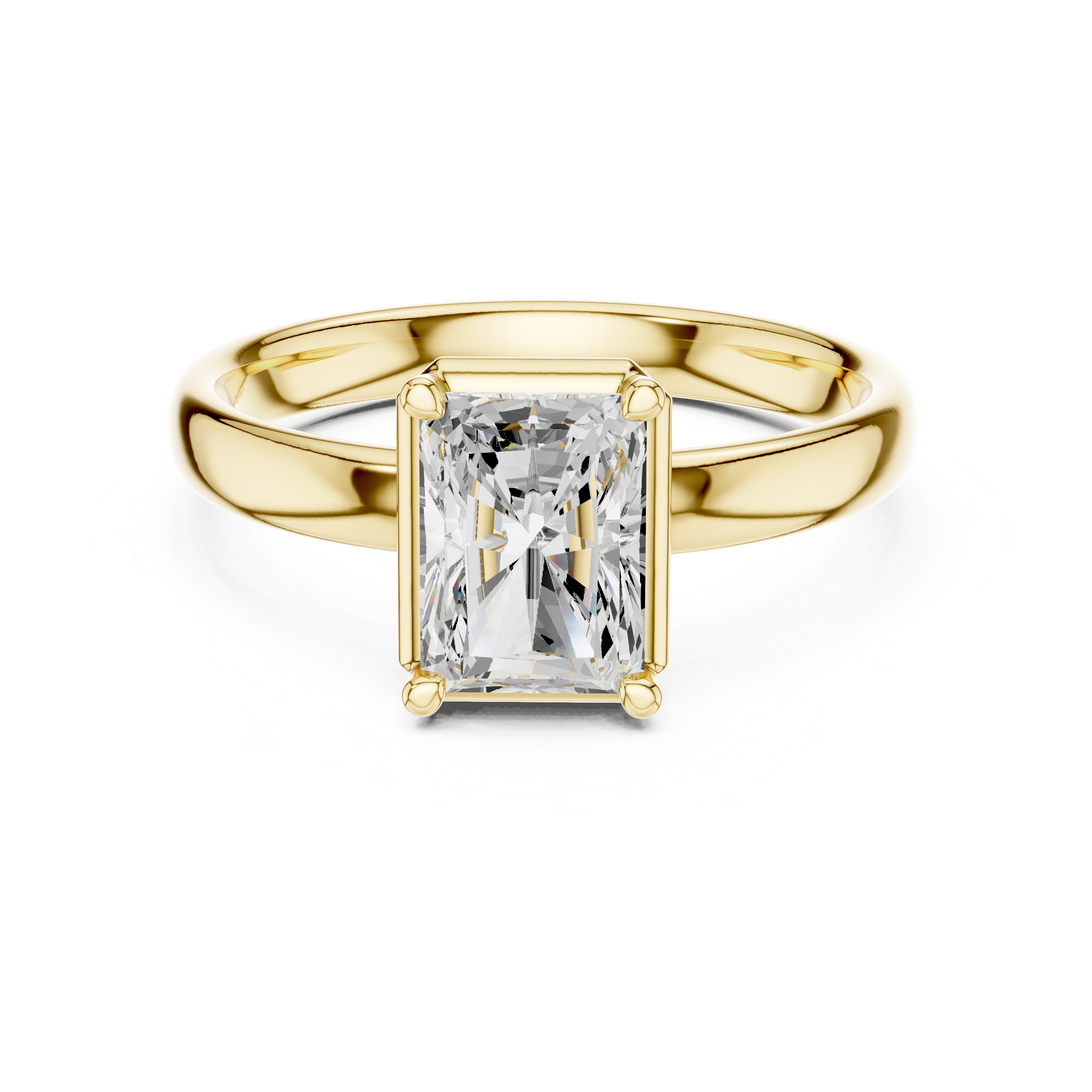 1.5 Carat Emerald Cut Moissanite Ring
