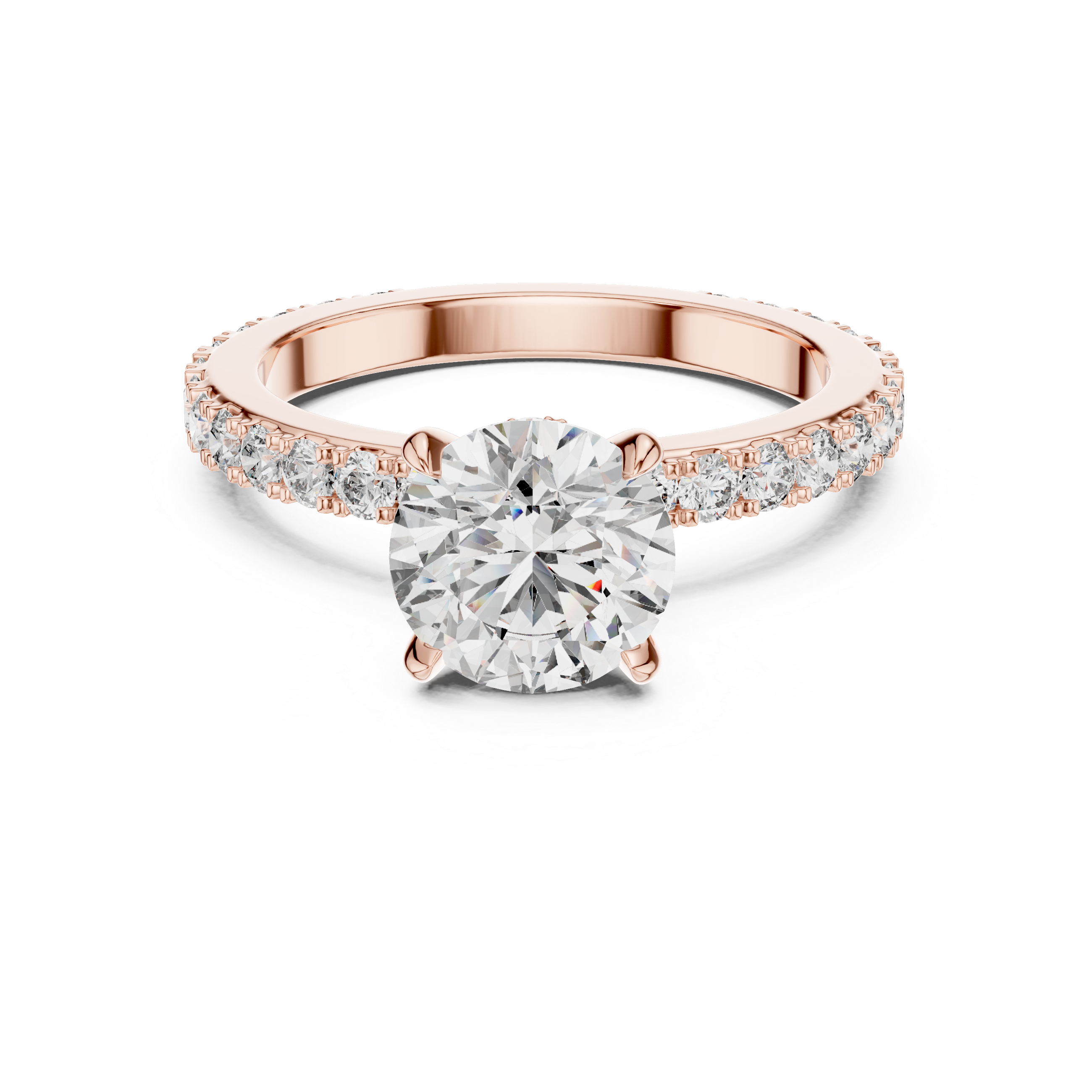 1.6 Carat Ritzy Round Cut Moissanite Ring