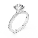 1.6 Carat Ritzy Round Cut Moissanite Ring