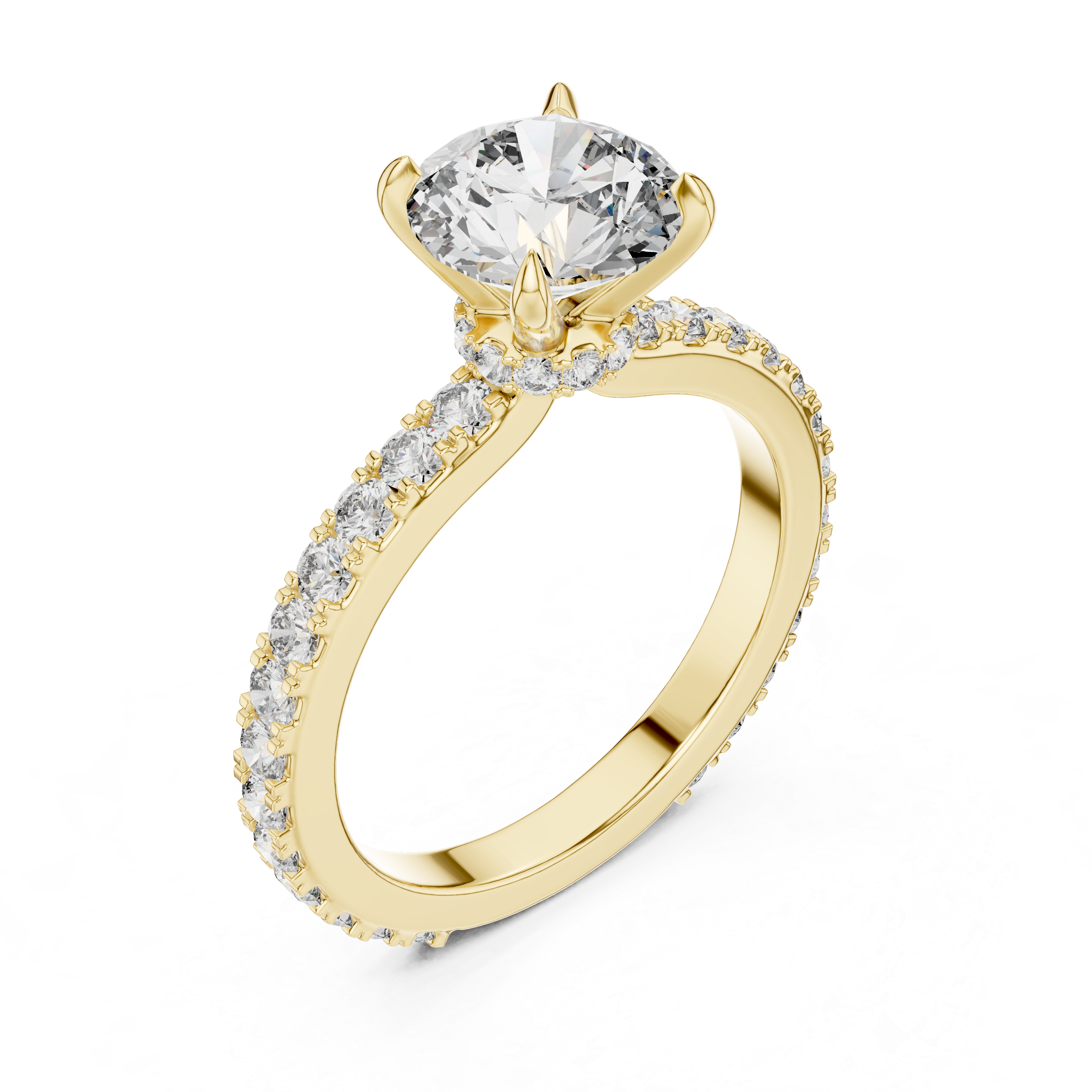 1.6 Carat Ritzy Round Cut Moissanite Ring