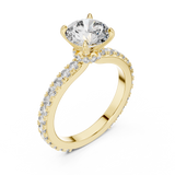 1.6 Carat Ritzy Round Cut Moissanite Ring