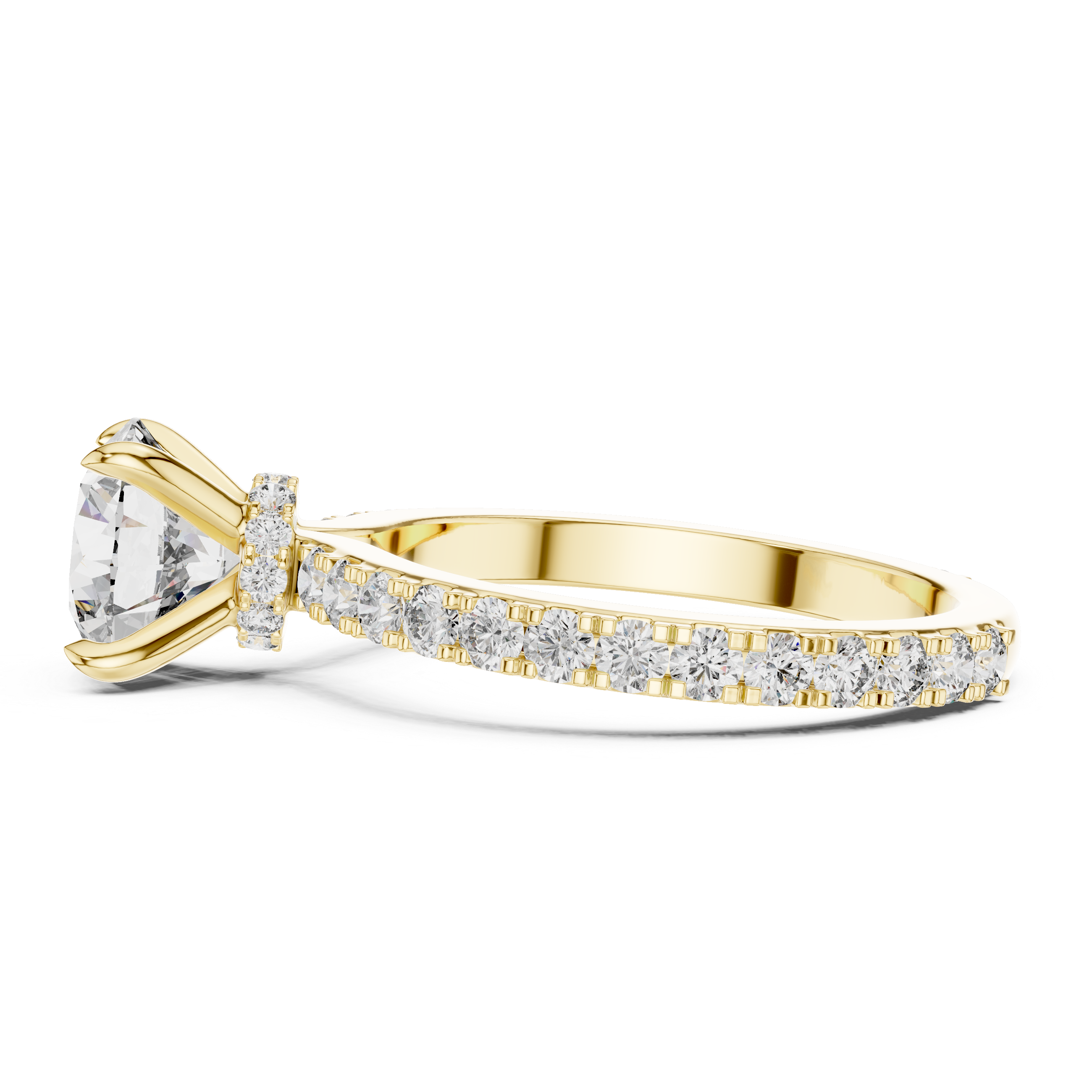 1.6 Carat Ritzy Round Cut Moissanite Ring
