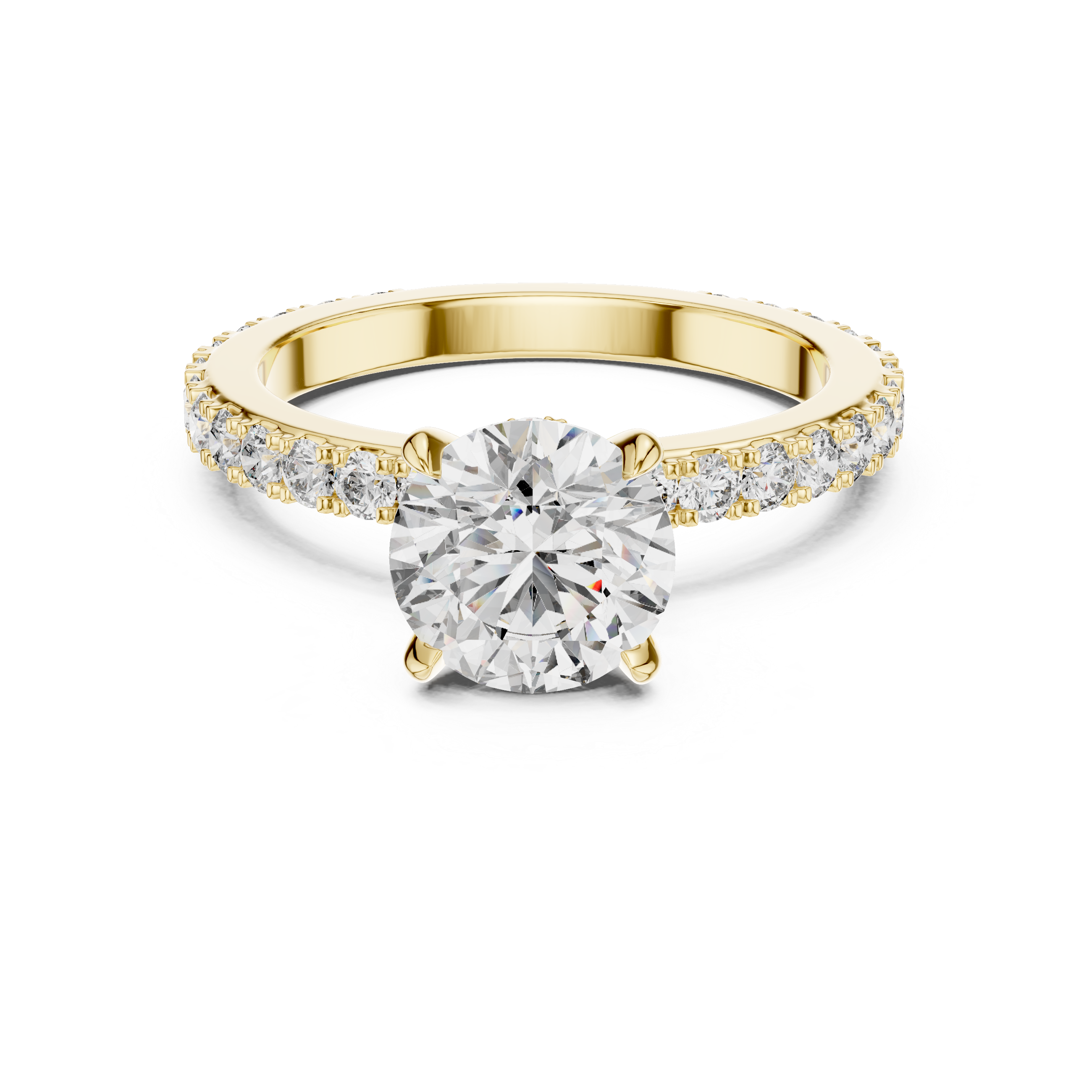 1.6 Carat Ritzy Round Cut Moissanite Ring