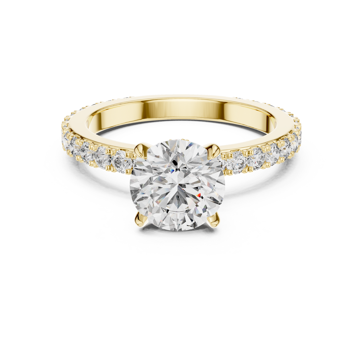 1.6 Carat Ritzy Round Cut Moissanite Ring
