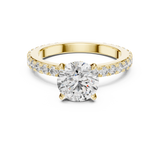 1.6 Carat Ritzy Round Cut Moissanite Ring