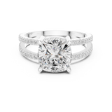 3.3 Carat Cushion Cut Moissanite Ring