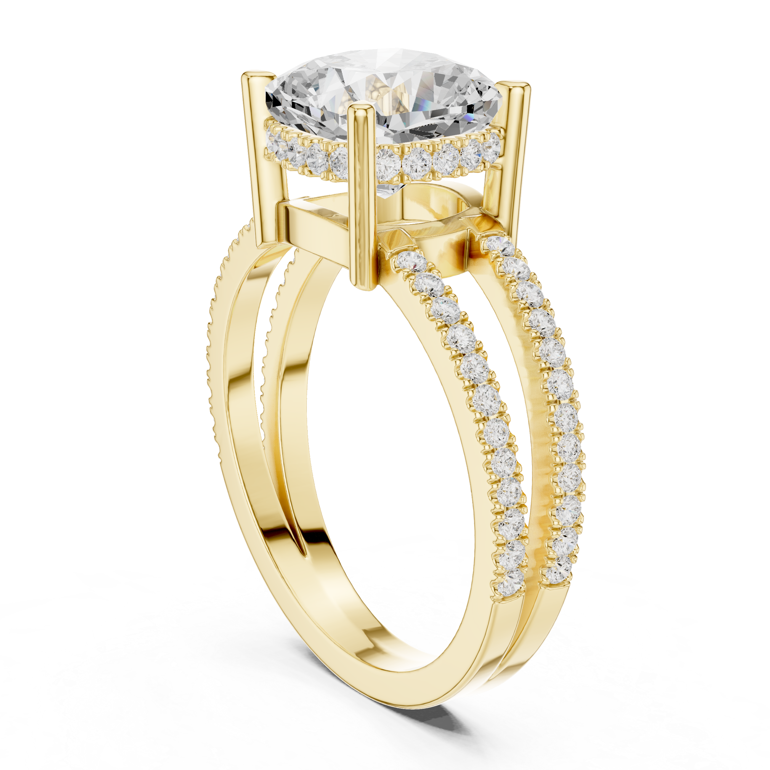 3.3 Carat Cushion Cut Moissanite Ring