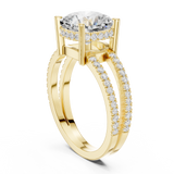 3.3 Carat Cushion Cut Moissanite Ring