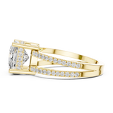 3.3 Carat Cushion Cut Moissanite Ring