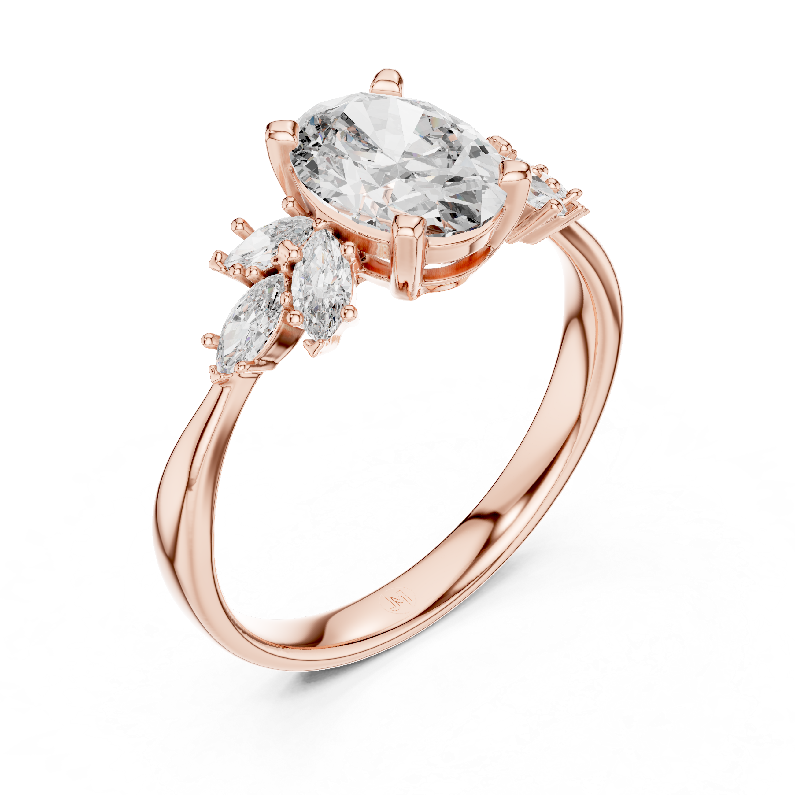 1.3 Carat Exquisite Oval Cut Moissanite Ring