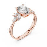 1.3 Carat Exquisite Oval Cut Moissanite Ring