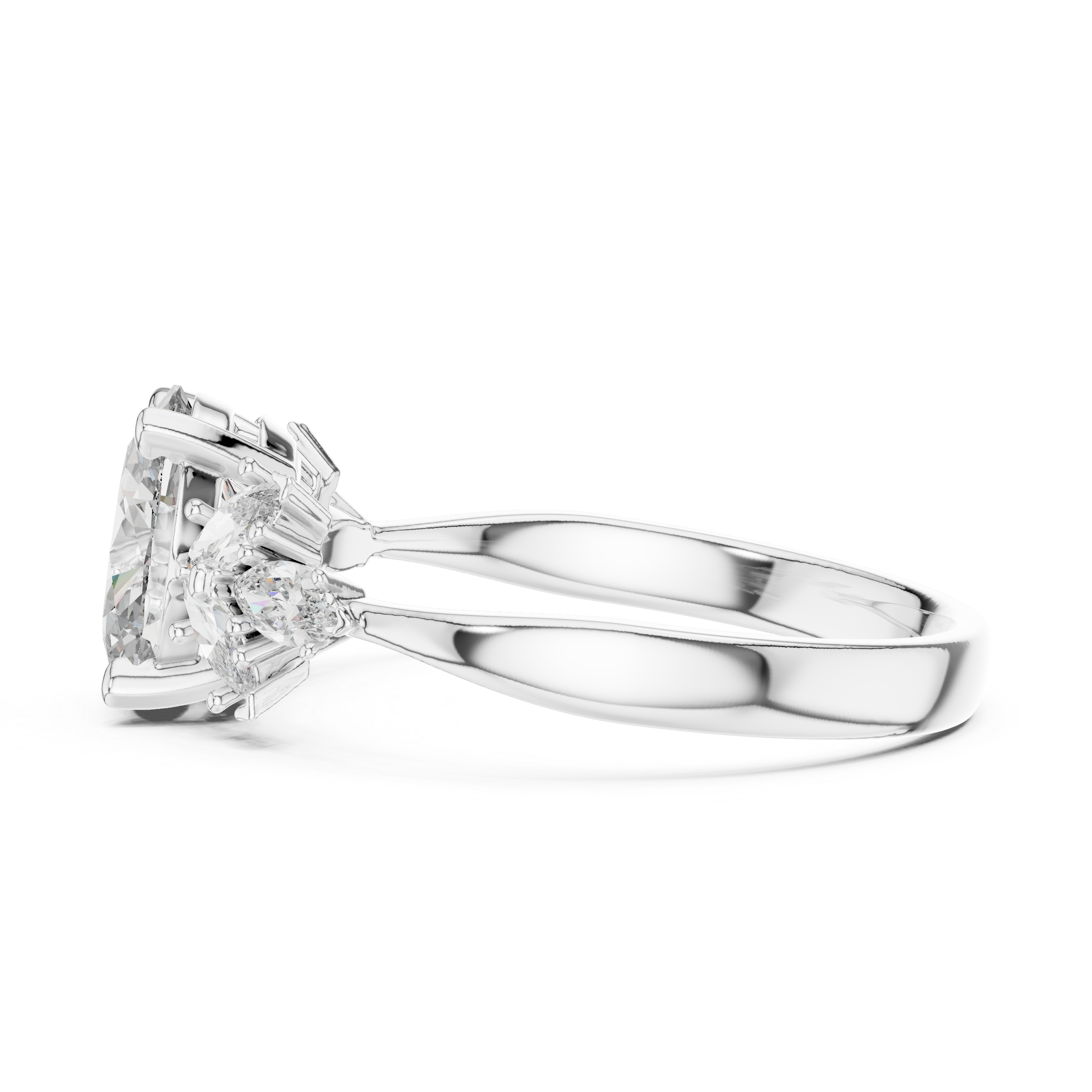 1.3 Carat Exquisite Oval Cut Moissanite Ring