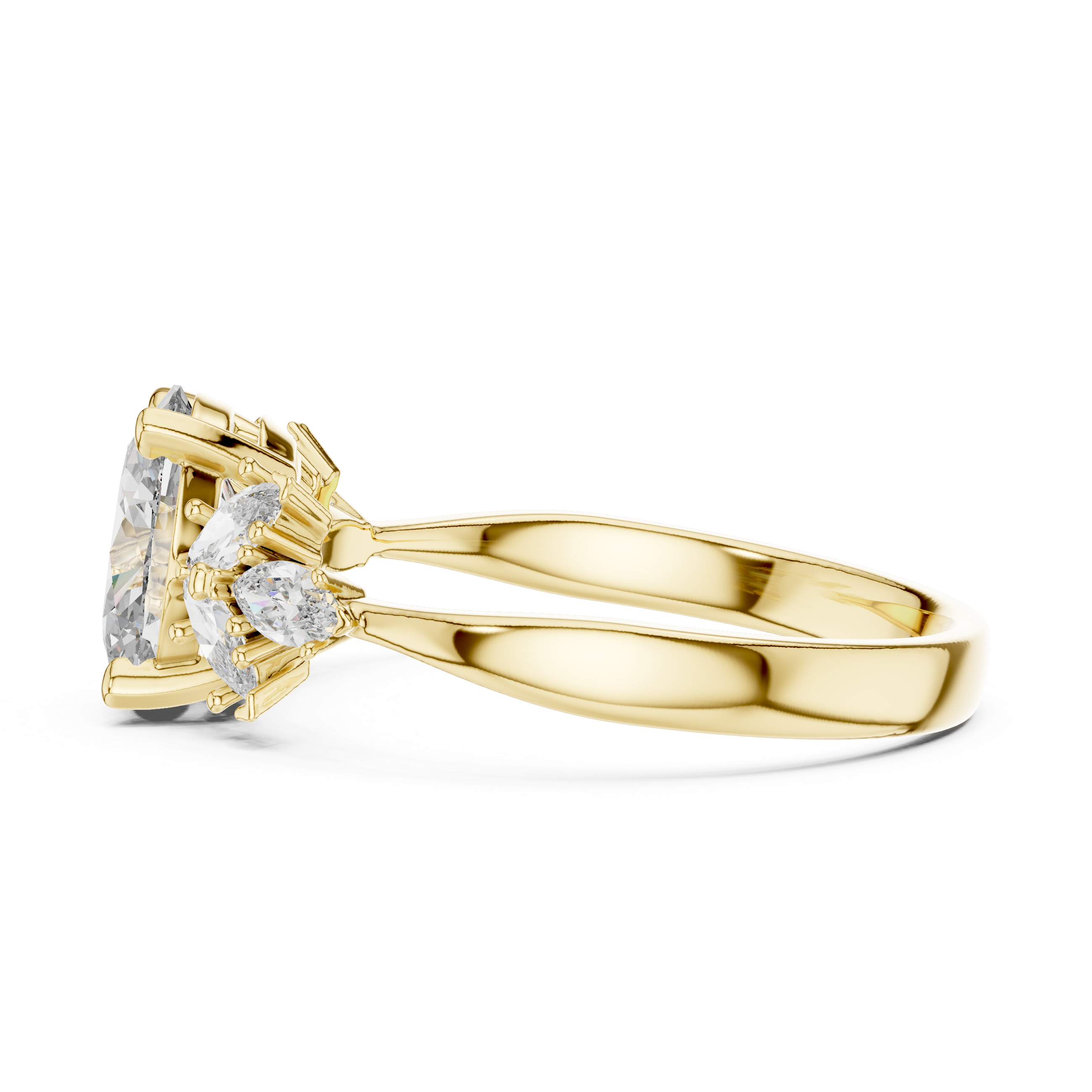 1.3 Carat Exquisite Oval Cut Moissanite Ring